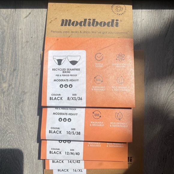 Modibodi Recycled Seamfree Bikini (Moderare-Heavy) - Picture 3 of 4